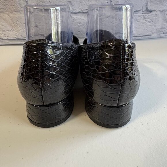 Magdesians California Black Leather Croc Embossed Loafers | Size 9.5N | USA Made - Picture 6 of 15